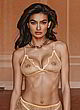 Kelly Gale naked pics - see-through yellow lingerie