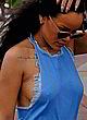 Rihanna braless, visible boobs, dress pics