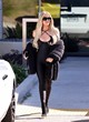 Khloe Kardashian wore a black catsuit in la pics
