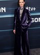 Eva Green posing in elegant velvet suit pics
