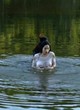 Ashley Boger naked pics - shows her big boobs in water