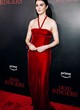 Rachel Weisz posing in red elegant gown pics