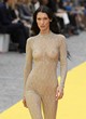 Bella Hadid naked pics - see-through to tits in catsuit