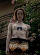 Jena Malone naked pics - shows her tiny tits outdoor
