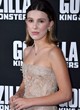 Millie Bobby Brown posing in strapless gown pics