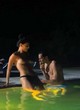 Cumelen Sanz naked pics - topless by the pool at night