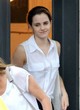 Emma Watson chic in a sheer white top pics