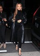 Rihanna night out in all-black outfit pics