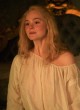 Elle Fanning naked pics - thin see through nightgown