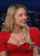 Sydney Sweeney naked pics - shows huge boobs in red dress