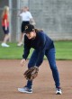 Jennifer Garner playing baseball in blue jeans pics