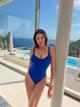 Various Celebs Lily Brooks O'Briant Dazzles in Blue Swimsuit! pics