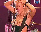Courtney Love topless playing a quitar clips