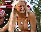 Paris Hilton in red and white bikini clips