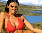 Serinda Swan sexy red bikini on a beach videos