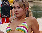 Sarah Carter sexy wet bikini on a beach clips