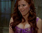 Kathleen Robertson sexy busty cleavage in dress videos
