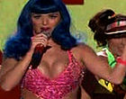 Katy Perry big cleavage in pink top videos