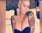 Amber Rose shows off big breasts videos