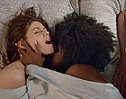 Alexandra Daddario cleavage and lesbian scene clips