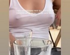 Caitlin Stasey see through tank top in cafe clips