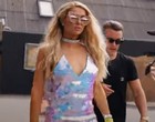 Paris Hilton promotes her own movie clips