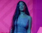 Rihanna braless, visible sexy breasts clips