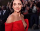 Lucy Hale nipple slip in red dress videos