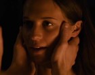 Alicia Vikander bikini, nude tits in bed scene videos